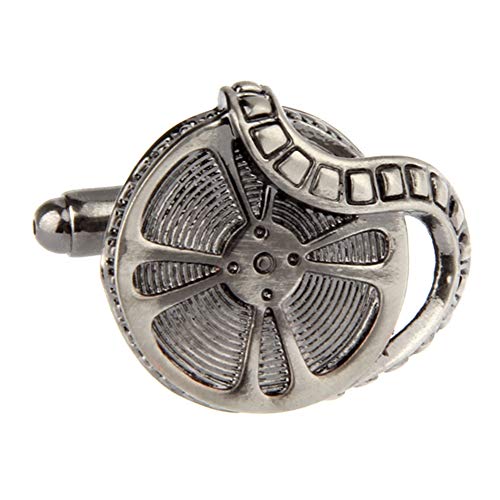 Movie Film Reel Cufflinks In Gunmetal Tv Director Wedding Cuff Links #TOP18