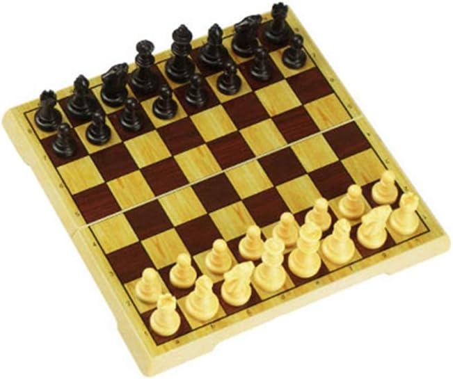 Travel Chess Set Chess Set for Kids Adults Children Version Traditional Chess Game with Folding Portable Storage Board 1919 cm Coffee (Coffee)