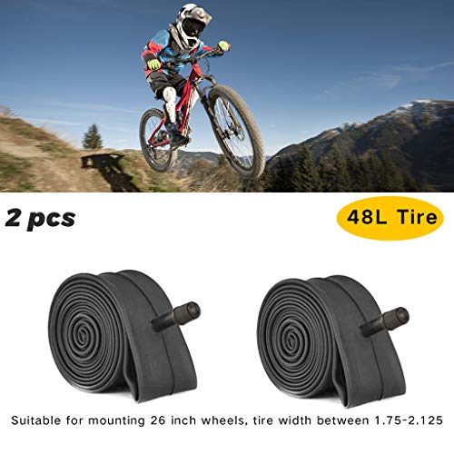 CHAOYANG 2 pacotes de tubo de bicicleta de 26 polegadas, 26x1,75/1,95/2,10/2,125 tubo de bicicleta c