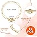 Prasacco 12 Pcs Bracelet Chains for Jewelry Making, Chain Bracelet for Women, Link Chain Bracelets with OT Toggle Clasp, Charm Bracelets for Jewelry Making (Gold)