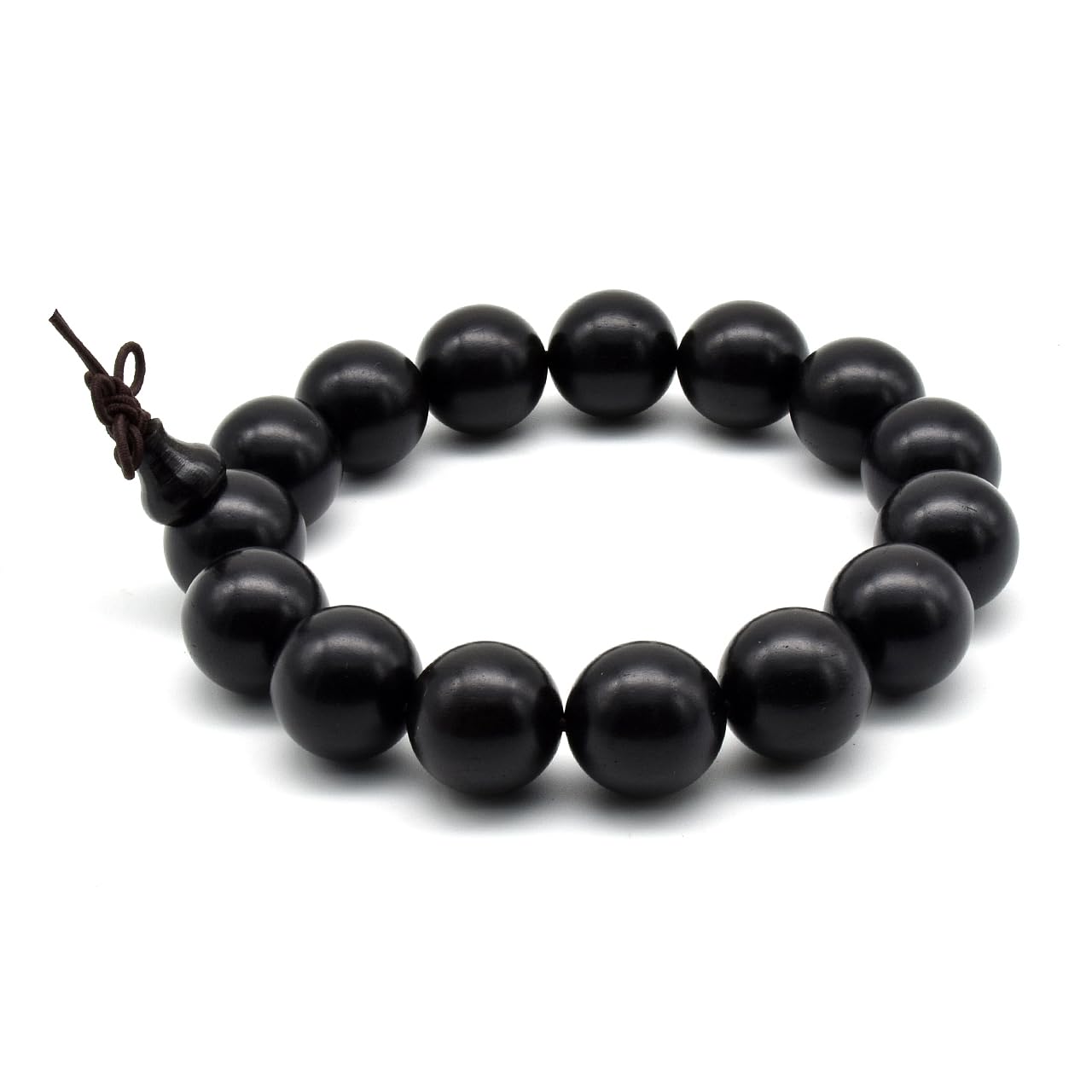 Unisex Natural Ebony Buddhist Prayer Bead Buddha Necklace Buddhism Bracelet Tibetan Prayer Mala Beaded 108 Wood Beads Black