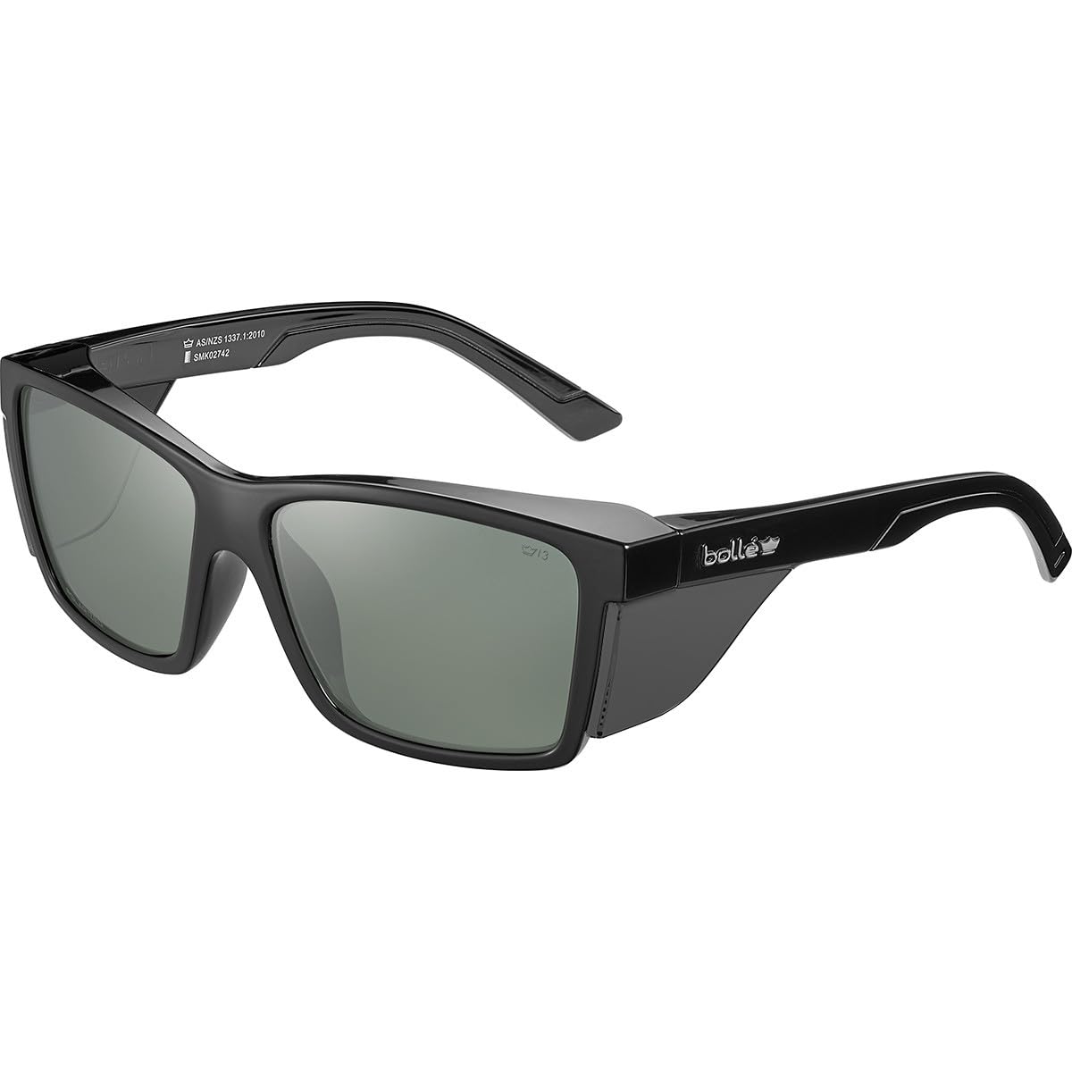 Bolle STKS 420 - Gafas de seguridad polarizadas ahumadas, antiarañazos, clasificación EN ISO