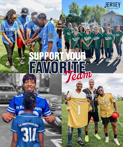 Camiseta personalizada de béisbol - uniforme de softbol personalizado con nombre, número y logo para hombres y mujeres adultos y jóvenes miniatura 6
