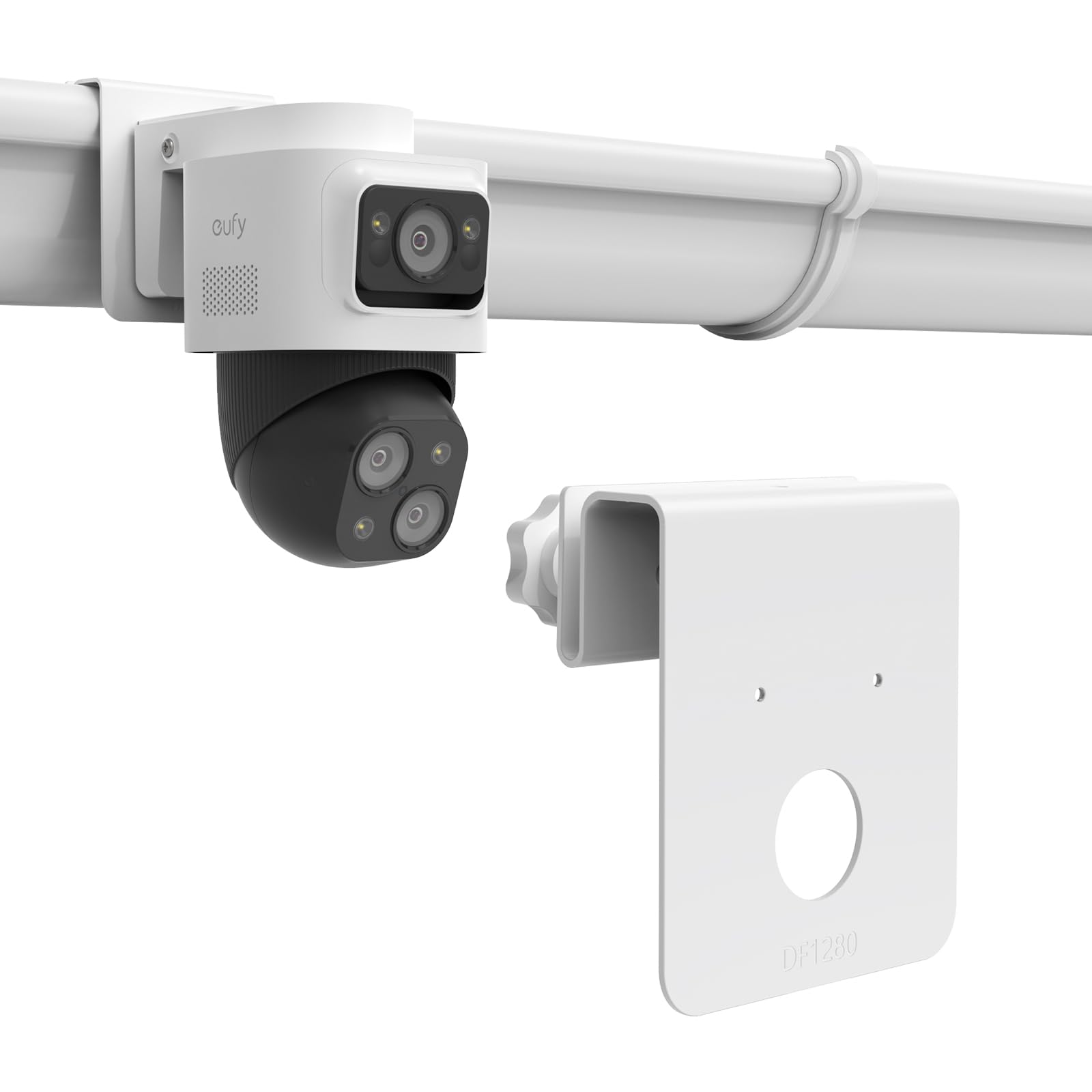 HOLACA Mount Compatible with eufy Security PoE NVR CCTV Camera Systems S4 Max and eufyCam S4 (Camera NOT Included), Surveillance Camera Mounting Bracket, Gutter Mount