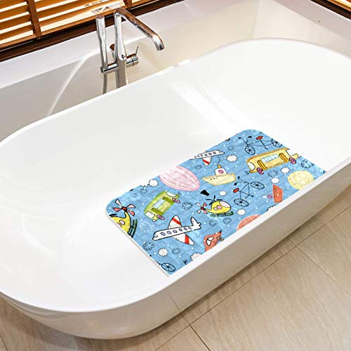 Tapis de bain anti-glissade à ventouses contre l'eau stagnante