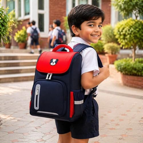 Image of School Bag for Boys & Girls 6-10 Years | Kids Lightweight Waterproof Backpack for 8-10 Years | Spacious Durable Book Bag for Primary & Middle School Students
