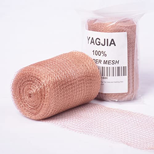 copper mesh rodent control 5 in x 32 ft pure copper wire mesh rustproof copper mesh roll double layer rodent mesh barrier for hole blocking