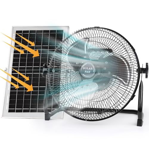 Issufel ソーラー 扇風機 充電式 大容量12000mAh 強風 風量12段階調節...