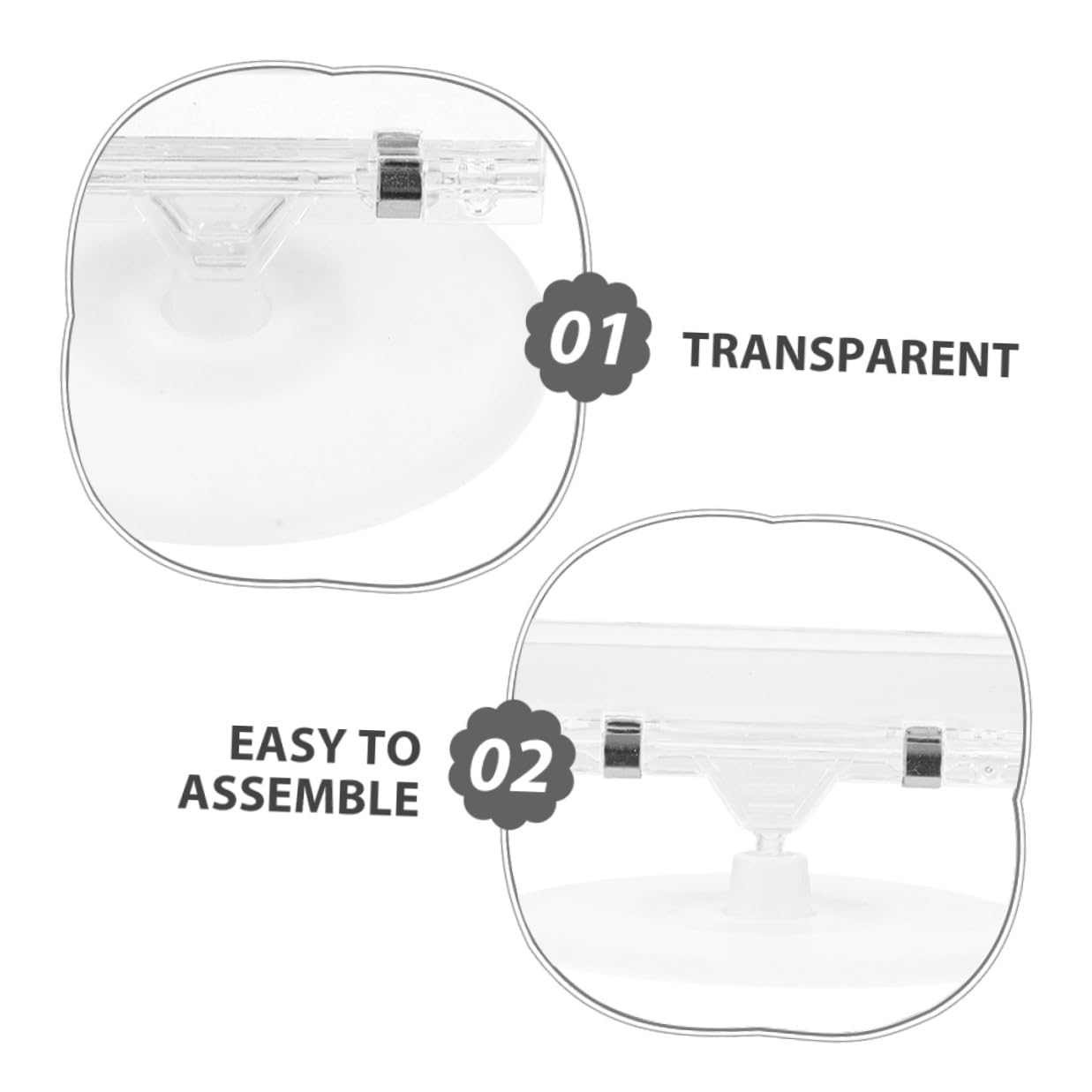 VILLCASE 20pezzi Porta Etichette in Plastica Clip per Scaffali e Cestini Supporto per Esposizione di Cartelli Merce e Cartellini dei Prezzi
