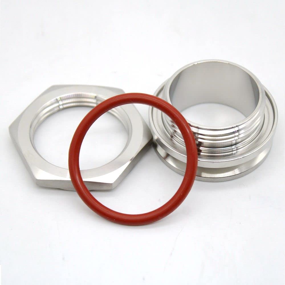 Racor de compresión de mamparo 1.5”2" Hervidor de acero inoxidable TC Weldless Bulkehad 304 Bulkhead-TC50.5MM