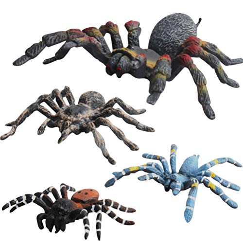 Brinquedo de insetos de plástico de aranha com simulação de Halloween BESTOYARD Aranhas, Aranhas, Re