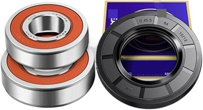 Wash Machine Accessories,Compatible for Samsung,Drum Washing Machine Water Seal45.5 * 84 * 10/12+Bearings 2 PCs6206 6207 Oil Seal Sealing Ring Parts