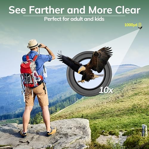image for occer 10x25 Compact Binoculars for Adults and Kids - HD Binoculars Hig