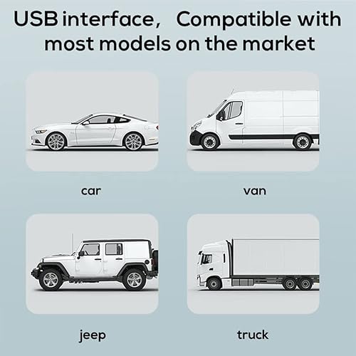 Miniatura 8 de HMBTEN Ventilador de coche  Ventilador portátil para asiento delantero y trasero, pasajero, alimentado por USB y 3 velocidades, ventilador de aire