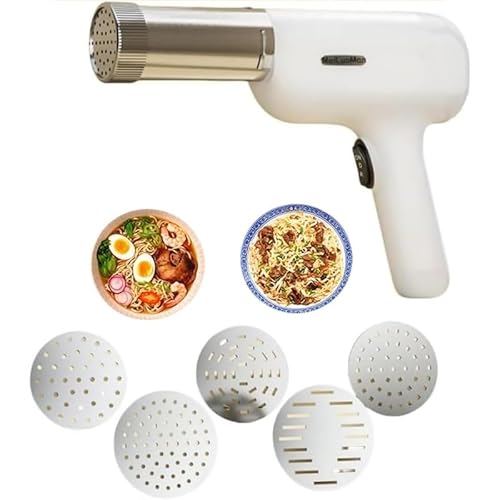 BUSYPIGGY手持ち製麺機 自家製麺 絞り器 口金4種付き ホワイト 楽天市場】製麺機 電動 麺機 ラーメン製麺機 絞り器 ハンディー 小型