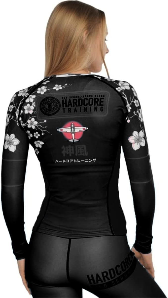 Hardcore Training Women Rash Guard Long Sleeve Compression Base Layer Tight Fitness Yoga Running Gym Workout