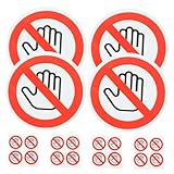 jojofuny 20pièces Autocollants Avertissement Sécurité Haute Adhérence Ne Toucher pour Équipement Mécanique Prévention Blessures Usine Laboratoire École Voiture