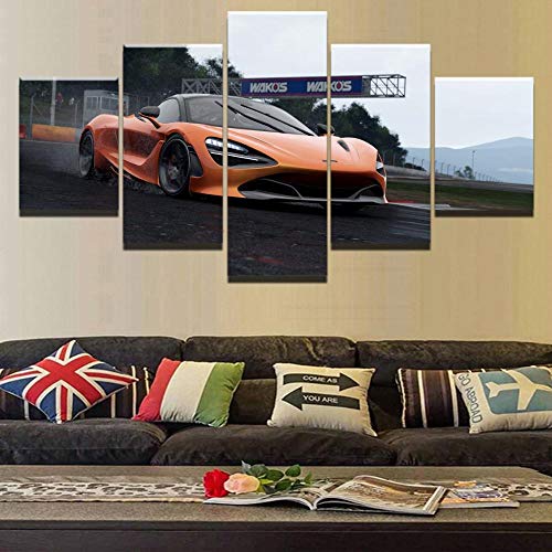Tableau de voiture décoration salon multi panneau 5 parties en toile