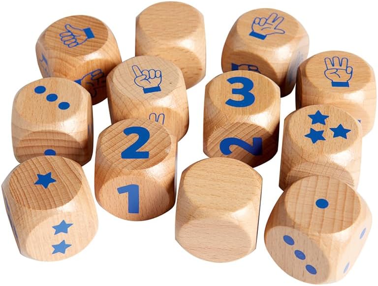 Dés de 1 à 3 - Lot de 12