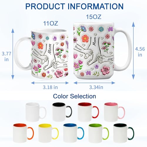 Taza de cerámica personalizada para mamá 11 oz miniatura 4