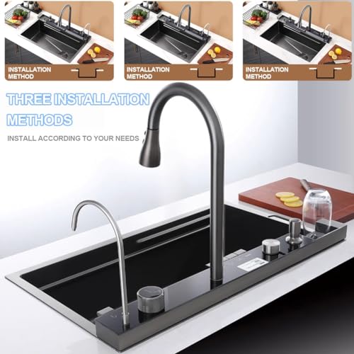 Évier cascade en acier inoxydable au design architectural haut de gamme - 6
