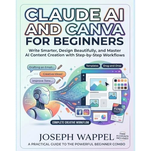 Claude AI and Canva for Beginners Audiolibro Por Joseph Wappel arte de portada