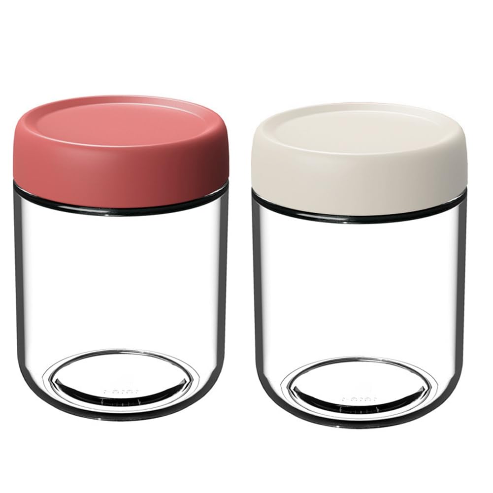 CTRLZS Oats Containers with Lids Wide Mouth Salad Jars Glass Jars with Airtight Lids 2Piece