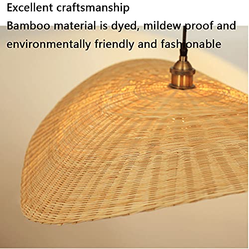 Lámpara mimbre beige y pantalla cesta bambú para accesorios iluminación interior 7