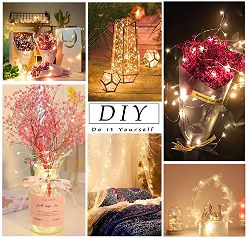 22 Pack LED Fairy Lights, 1M 10 LED Battery Operated String Lights Copper Wire Light for Home Garden Christmas Wedding Party Halloween Concerts Bars Clubs Hotels Indoor Outdoor Decoration (Warm White)