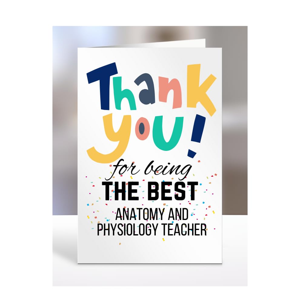 Thank you for being the best Anatomy and Physiology Teacher Card, Thanks, Thankyou, Miss you, Goodbye, Farewell, Gifts for men, women, presents for Christmas, A5-156_6