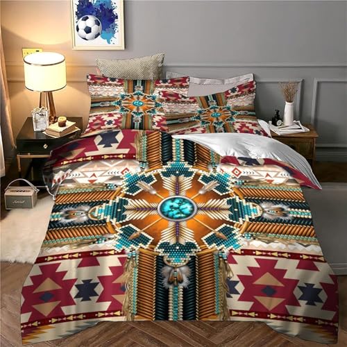 Housse de couette loup 3D parure douce avec zip pour lit double - 6