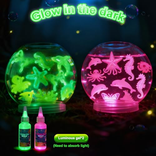 Banero 51 sztuk Magic Water Elf, zestaw żelów wodnych dla dzieci w 14 kolorach i 24 kształtach, zestaw do samodzielnego wykonania, zabawki artystyczne, rękodzieło, prezenty dla dzieci od 3 lat.