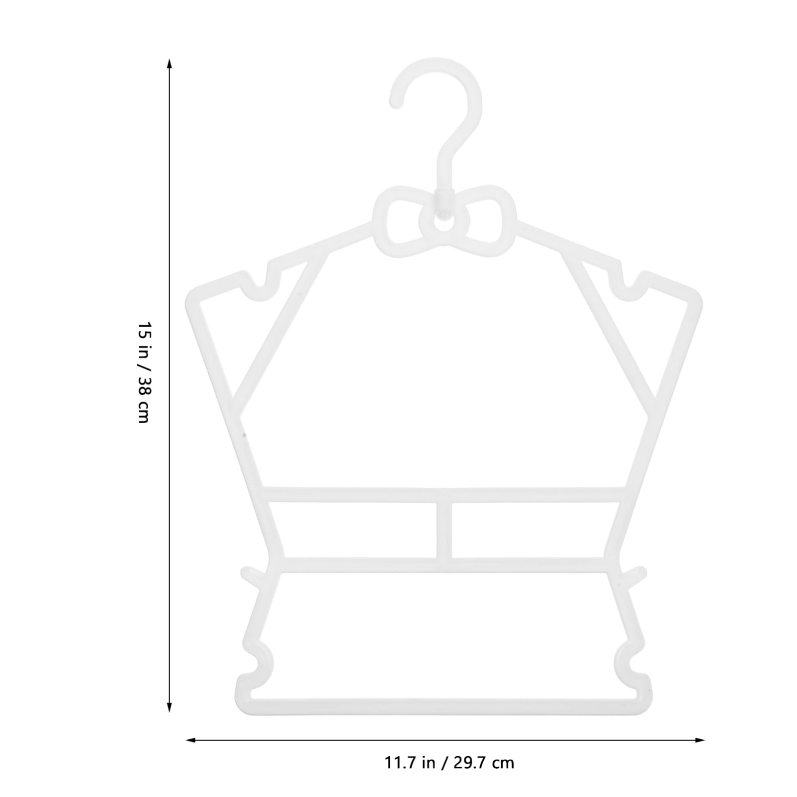 OFFSCH 10pcs Plastic Baby Hangers Baby Outfit Hangers Narrow for Boys and Girls Clothes Closet Supply Mini Racks for Swimsuit