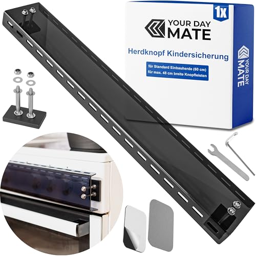 Herdknopf Kindersicherung, 1 Set, aus Acrylglas, Transparent-Schwarz,...