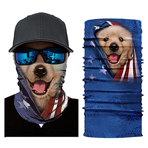Preisvergleich Produktbild Andouy Schlauchschal / Schlauchtuch / Neckwarmer / Halstuch / Bandana / Multifunktionstuch / Face Shield / Motorradschal / Verschiedenen Muster(25X50CM.Blau-1)