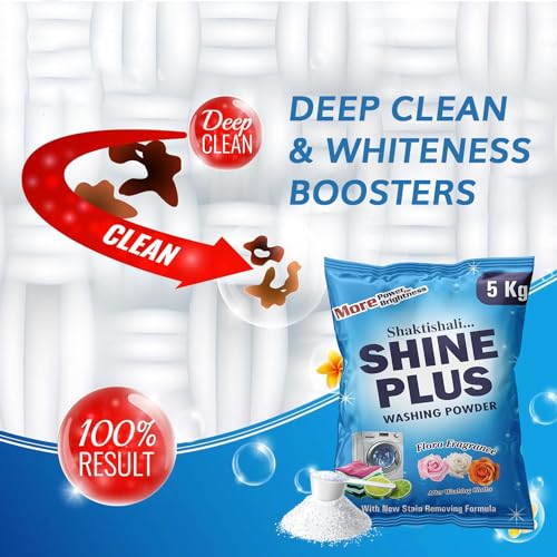 Image of Detergent Washing Powder 5 kg | New Advanced Laundry Detergent Powder | Dissolves Easily | Long Lasting Fragrance