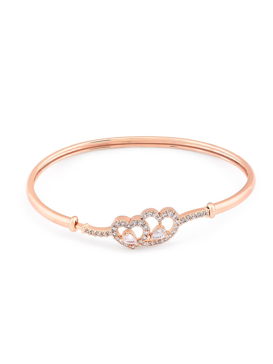 See full amazon price history chart for ZAVERI PEARLS Rose Gold Dazzling Cubic Zirconia Heart Design Kada Style Bracelet For Women-ZPFK11915 ZAVERI PEARLS Rose Gold Dazzling Cubic Zirconia Heart Design Kada Style Bracelet For Women-ZPFK11915 (B09Q1817DC) Amazon Price History, Amazon Price Tracker