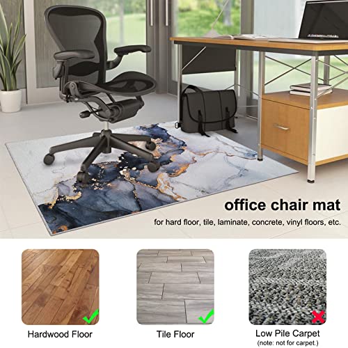 Anidaroel Office Chair Mat For Hardwood Floor, 36"X48" Chair Rugs Floor Protectors, Desk Chair Mat For Rolling Chair, Computer Chair Mat With Anti-Slip, Low Pile Carpet Mats For Home Office #TOP1