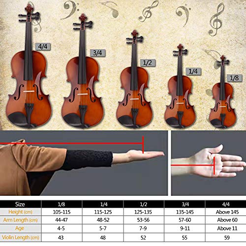 LALAHO Full-Size Violin Set for Beginners with Case & Bow - Image 7