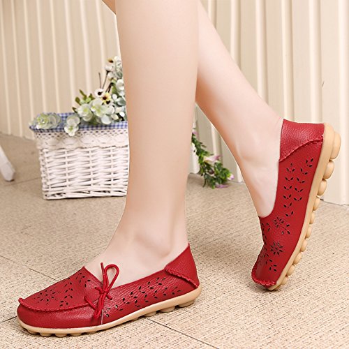 Image of VenusCelia Women's Breathable Comfort Walking Office Flat Loafer