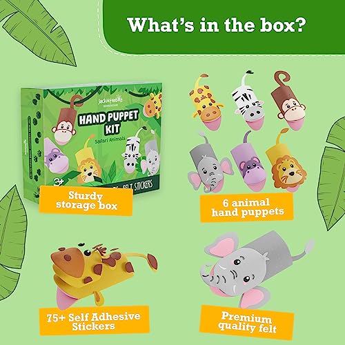 Hand Puppet Animal Craft Kit For Kids 6-In-1 | Gifts For Kids Ages 4-8 | Diy Arts & Crafts Kit | Great Storytelling, Role-Playing Puppets | Gift For Girls And Boys | Toddler Activities #TOP1