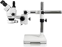 Vista 1 de Vision Scientific VS-3F-IFR07 Microscopio estéreo con zoom trinocular simulfocal, ocular de campo ancho 10x, rango de zoom de 0.7X—4.5X, rango