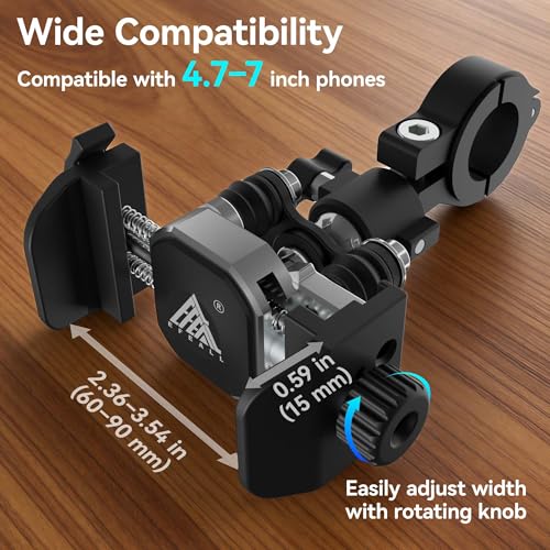 Image of Motorcycle Bike Phone Holder with Vibration Dampener, Aluminum Alloy