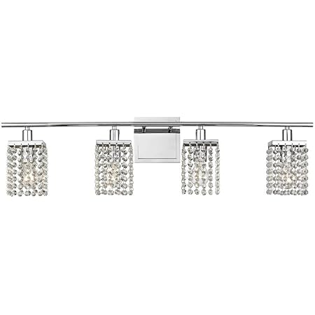 Ashford Classics Lighting Modern 4 Light Crystal Bathroom Vanity Bar Light Amazon Com