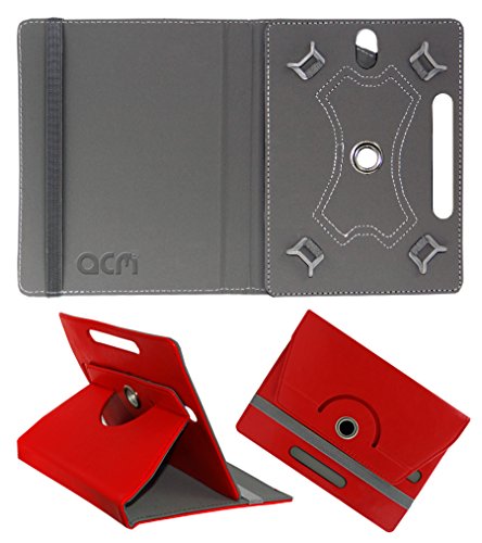 Image of Acm Rotating Leather Flip Case Compatible with Kindle 6 inch E-Reader Tablet Cover Stand Red
