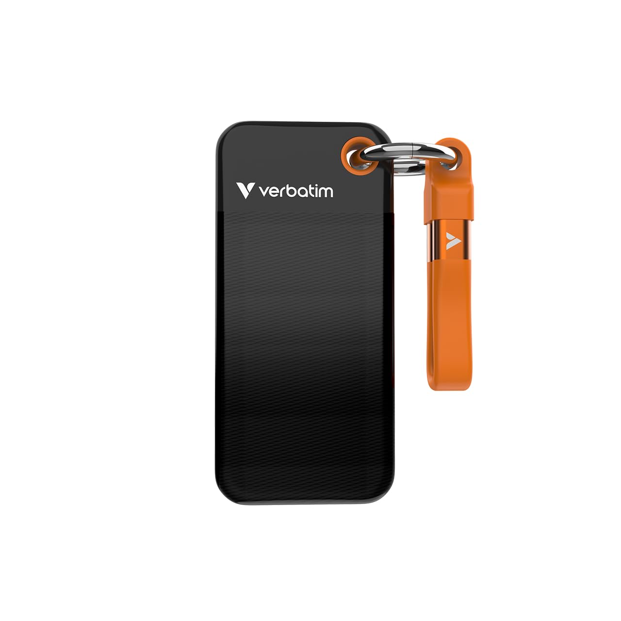 Verbatim Pocket SSD 256 GB, SSD esterno USB 3.2 Gen 2, fino a 1000 MB/s di lettura e scrittura, disco rigido portatile per PC, Mac e console, nero/arancione