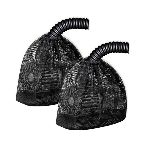 2 bolsas de filtro para bomba de malla de nylon negro