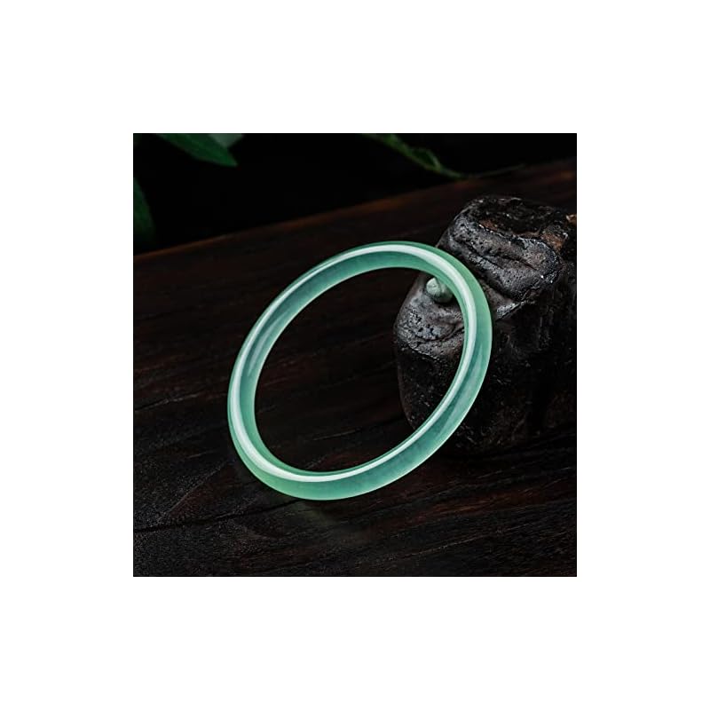 XiskCan Jade Bangle Bracelet for Women, Good Luck Gifts, SYY-R1, 66-67mm - Image 5
