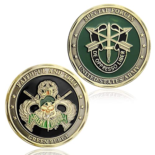 Moneda conmemorativa USA Army Special Forces Green Beret miniatura 1