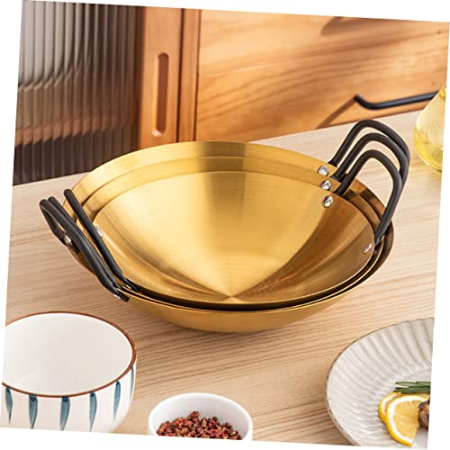 Wok de acero inoxidable 24x24 cm para cocina miniatura 6